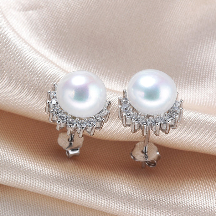 Zircon Pearl Earring